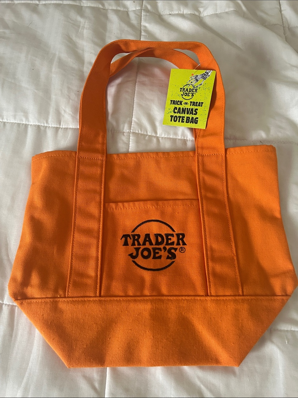 Traders Joe’sOrange Canvas Tote Bag with Logo